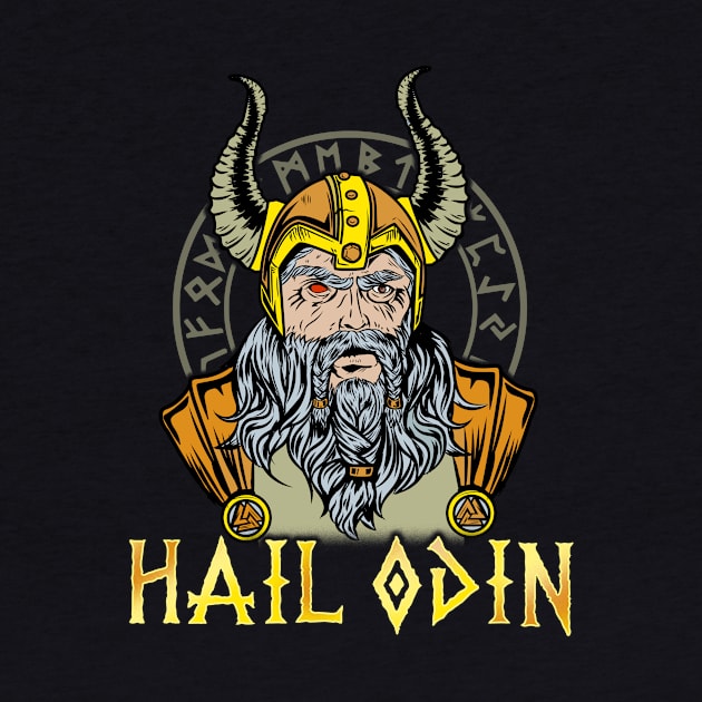 Hail Odin Viking T-Shirt by biNutz